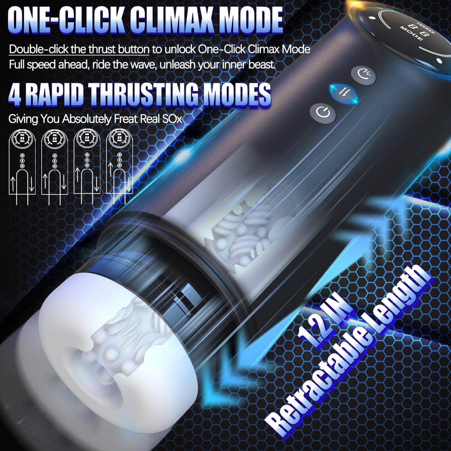 AYIYUN Male Masturbator 5 in 1 Automatic Stroker Sex Toys for Men, with 4 Thrusting & 4 Sucking & 10 Vibrating Modes Adult Toy with Heating Base for Self-Pleasure Masturbation