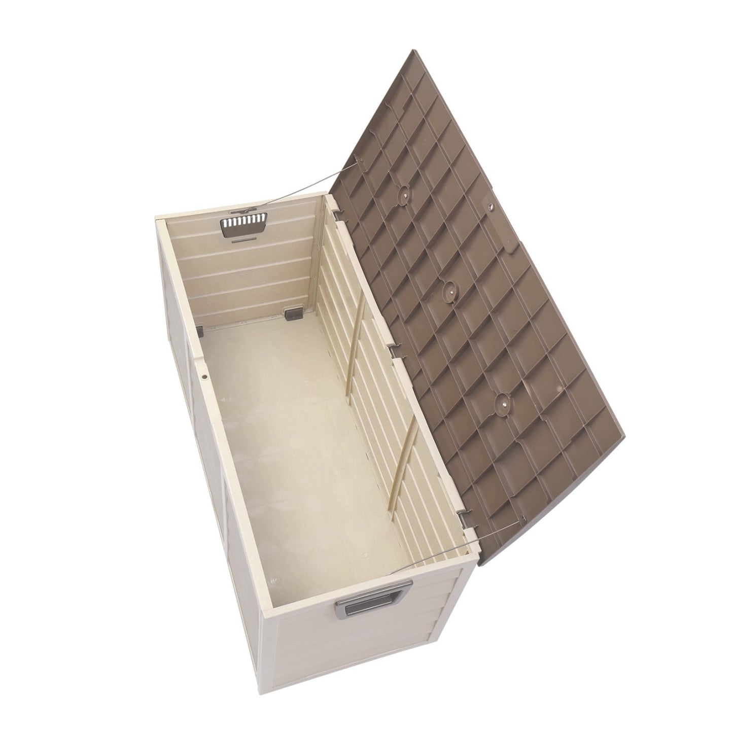 260L Outdoor Garden Plastic Storage, Deck Box Lockable Chest Tools Cushions Toys Seat for Patio, Garden, Poolside