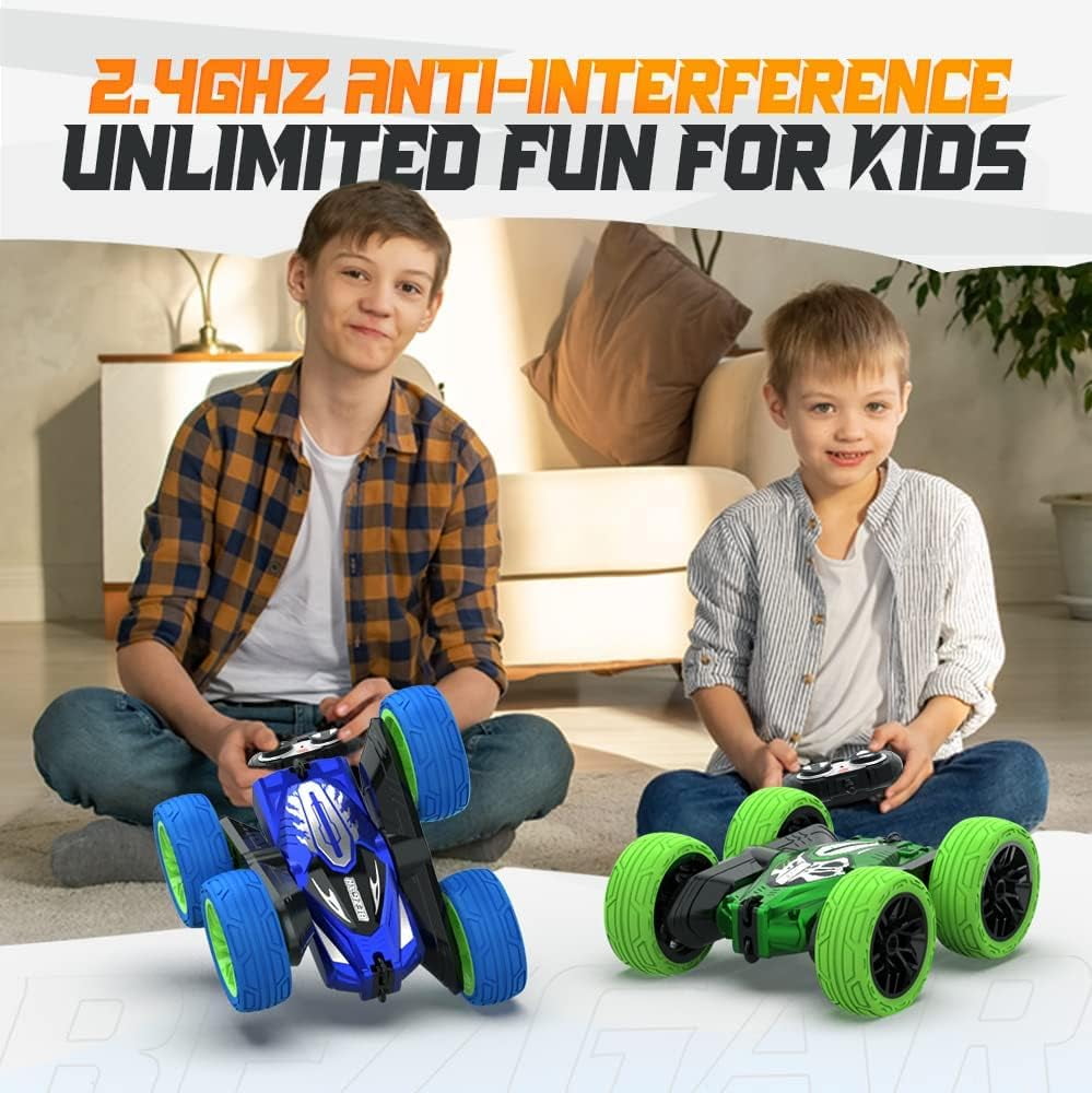 YCFUN RC Cars for Boys 4-7, Remote Control Double Side 360 Flips Rotating Stunt Cars for Birthday Gifts for Todllers Kids Boys Girls