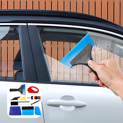 12Pcs Car Window Tint Kit Professional Vinyl Wrap Tool Window Tinting Tools Portable Window Tint Film Squeegee Tool Kit with Film Cutter Plastic Scraper for Car Window Door