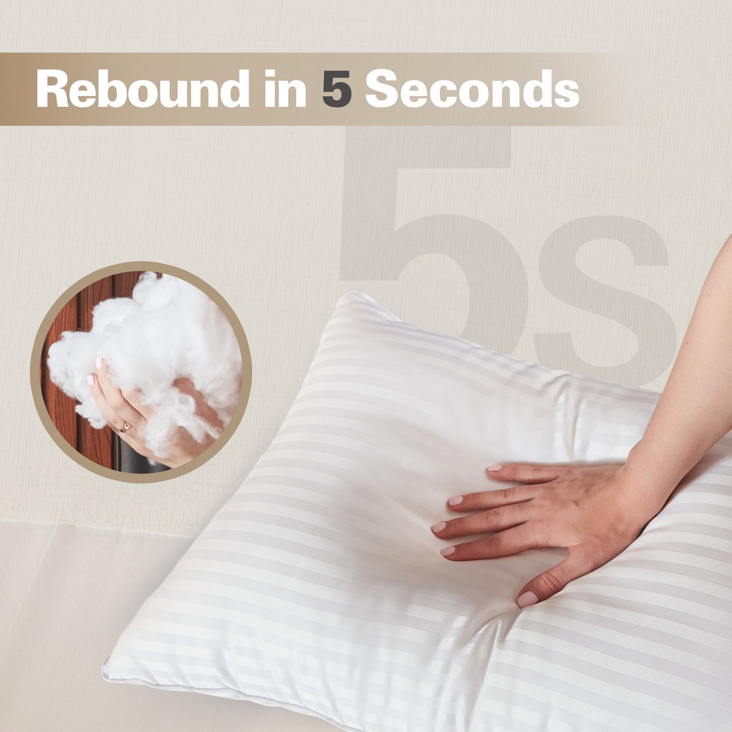 COOKEY Bed Pillows Queen Size Set of 2,Hotel Collection Pillow for Back, Stomach or Side Sleepers