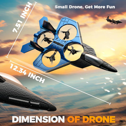 Drones for Kids, YCFUN 360-Degree Flip Drone RC Fighter Airplane F-22 Raptor Toy Remote Control Jet Stunt Plane for Adults & Kids