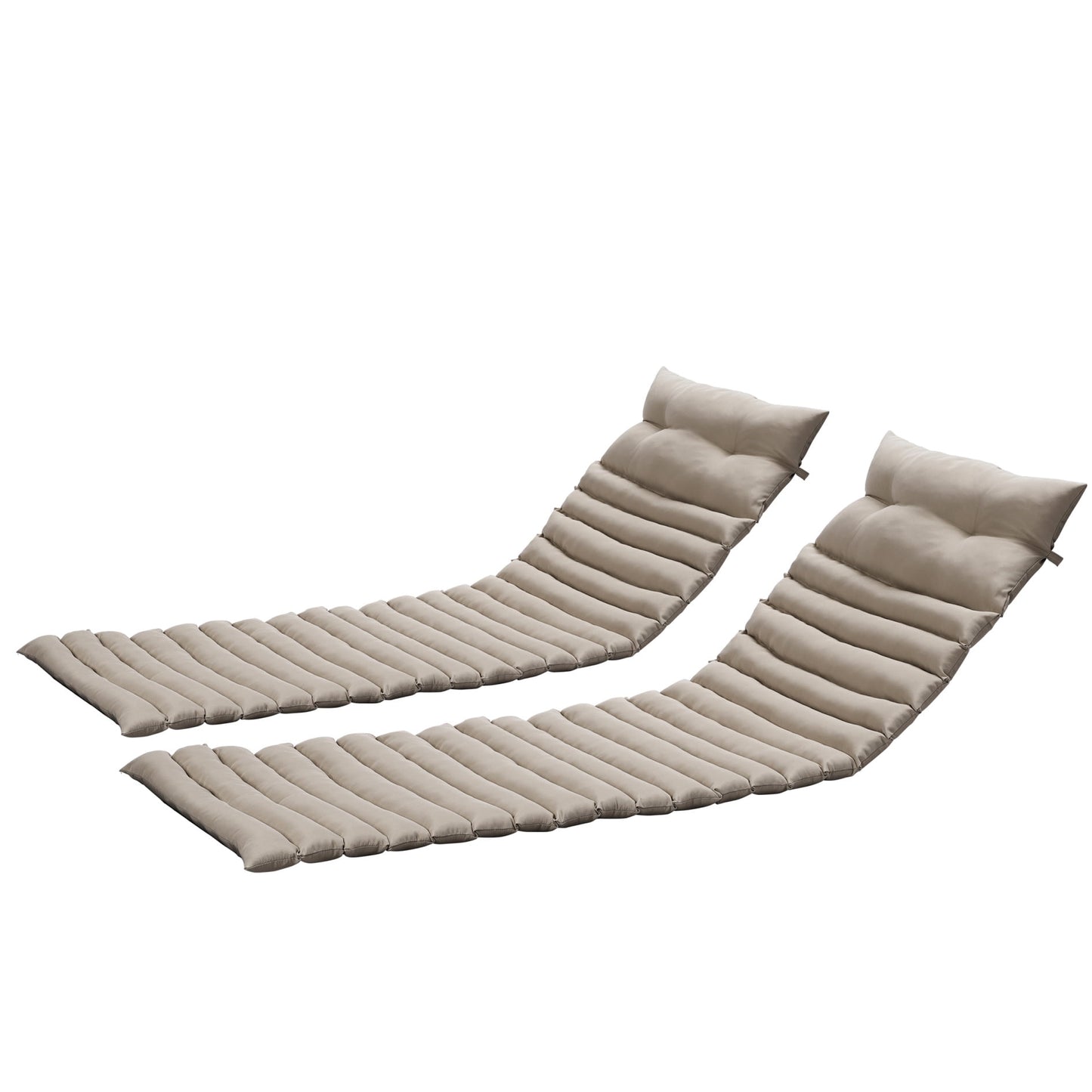 2PCS Set Outdoor Lounge Cushions Outdoor with Adjustable Strip, Replacement Patio Funiture Seat Cushion Chaise Lounge Cushion, Patio Furniture Cushions for Outdoor Indoor