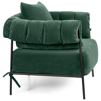 CoolHut Modern Accent Chair, Comfy Living Room Chairs with Thick Cushion,Upholstered Modern Armchair,Big Reading Chair,Sofa Chair for Bedroom, Green