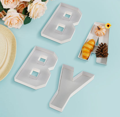 Charcuterie Letter Number Trays 2024 Graduation Cardboard Number Stylish Fillable Baby Cardboard Letters Decorative Charcuterie Fillable Food Tray Fillable Charcuterie Board for Graduations Party