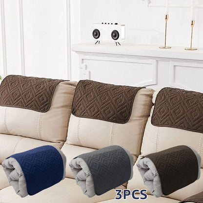 3 PCS Recliner Headrest Protector Polyester Headrest Cover for Recliner Chair Wear Resistant Sofa Headrest Covers Decorative Couch Headrest Protector for Home Office Recliner Sofa 22x15in