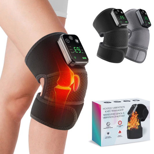 3-in-1 Heating Massager, Adjustable Heat and Vibration Knee Massager for Arthritis Knee Ache Relief, Portable For Office, Study, Home