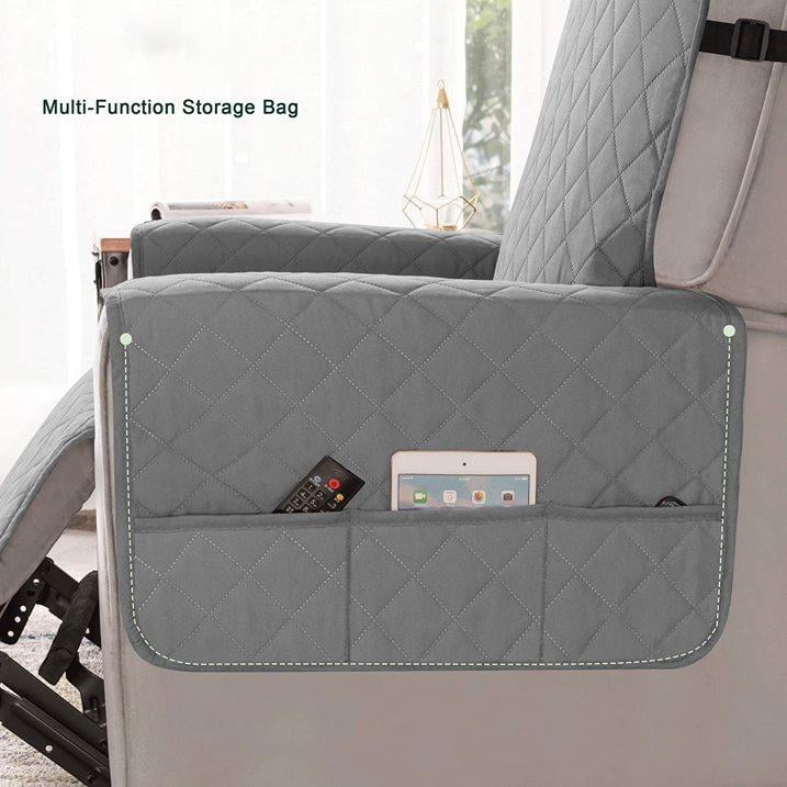 Couch Covers 3 Cushion Couch Waterproof Sofa Cover Machine Washable, Gidhire 3 Seater Couch Covers with Pockets Non Slip Furniture Protector Slipcover for Pets Dogs Children Living Room (Gray, 70")