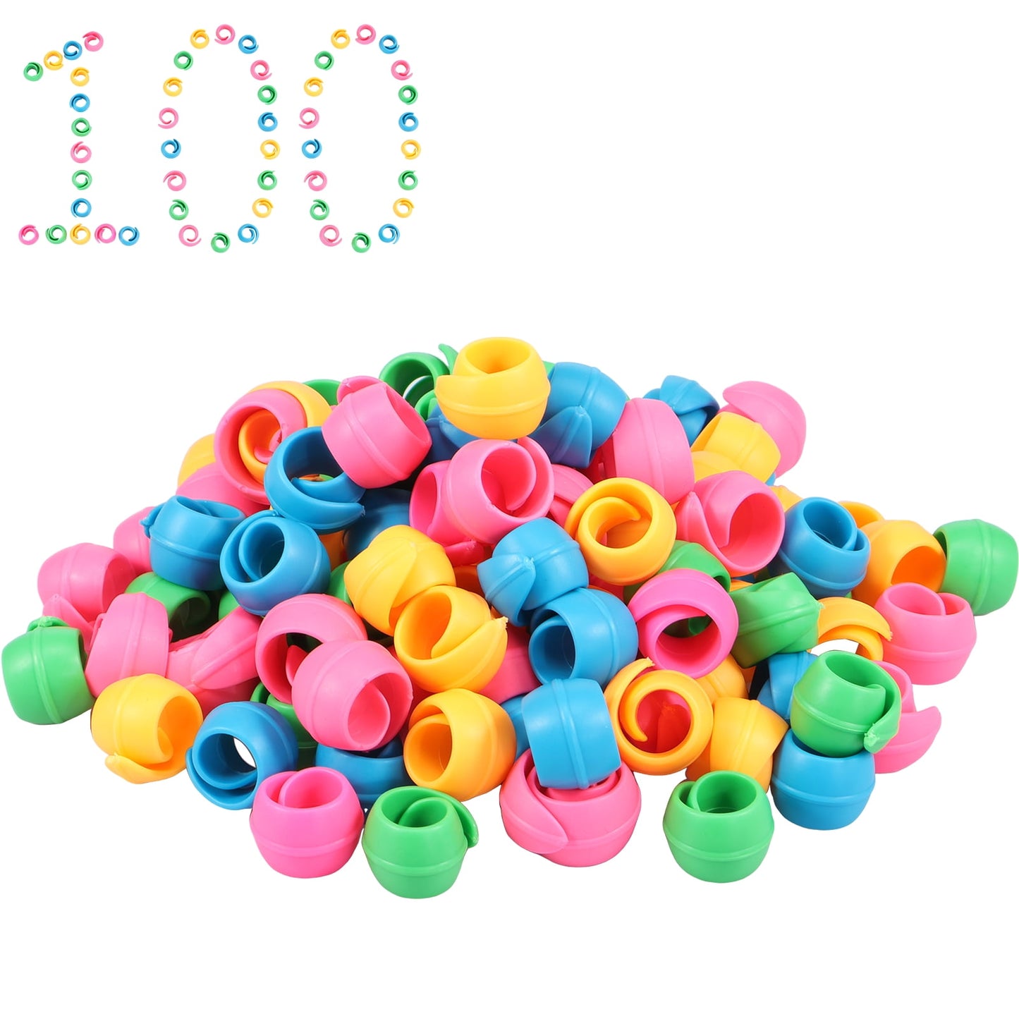 100Pcs Thread Spool Savers Spool Huggers Silicone Thread Holder Organizer Reusable Mixed Color Spool Huggers Prevent Thread Tails from Unwinding No Loose Ends for Sewing Machine