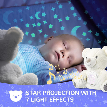 YCFUN Baby Sleep Soother Sounds Machine, Auto-off Timer Night Light Projector for Baby 0 to 24 Month