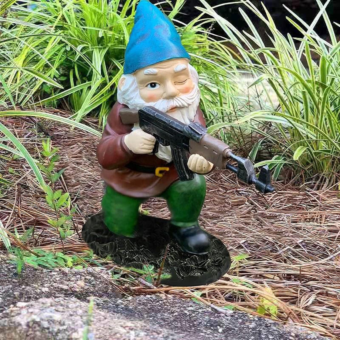 BUGHUT Garden Gnome Statues, Tactical Gnome Decor for Patio, Yard, Lawn