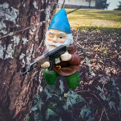 BUGHUT Garden Gnome Statues, Tactical Gnome Decor for Patio, Yard, Lawn