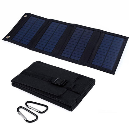 30W Solar Charger Outdoor Foldable Solar Panels 5V USB Portable Solar Smartphone Battery Charger Waterproof Solar Panel Phone Chargers for Camera Flashlight Camping Hiking Backpacking