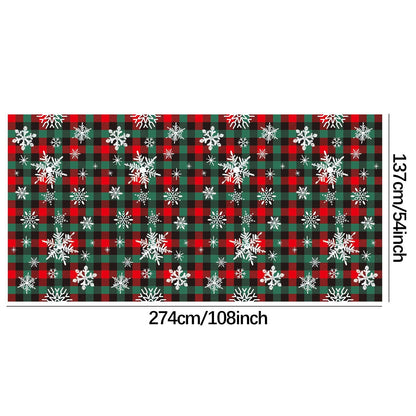 Cyber and Monday Deals Fiudx Christmas Tablecloth 54x108 Inches Tablecloths for Rectangular Tables Waterproof Christmas Style Table Cloth SUitable for Kitchen, Home Christmas Party Decorations