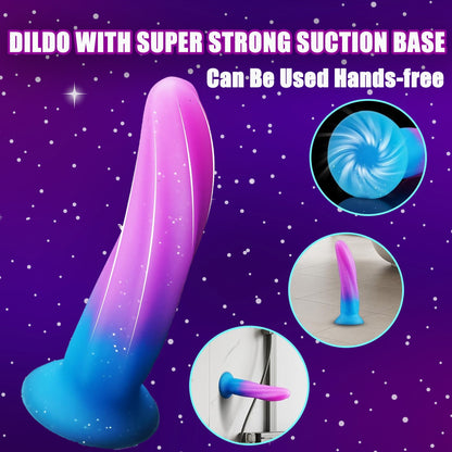 AYIYUN Female Sex Toys Dildo 6.3 Inch Silicone Adult Toy with Suction Cup for Hands-free Play G-Spot Stimulator for Women & Men Anal Play