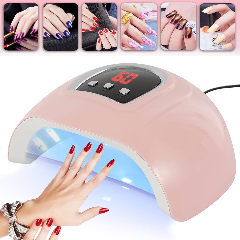 54W Professional UV Gel Nail Lamp 18 LED Light Nail Dryer Polish Curing,LED Nail Lamp Infrared Sensor Electric Nail Dryer with Timing Function Gel Nail Polish Curing Light Nail Art Beauty Tool