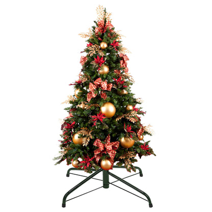 COOKEY Metal Christmas Tree Stand for 3 ft to 6ft Artificial Trees,Diameter 2.5cm, Length 40cm,Green