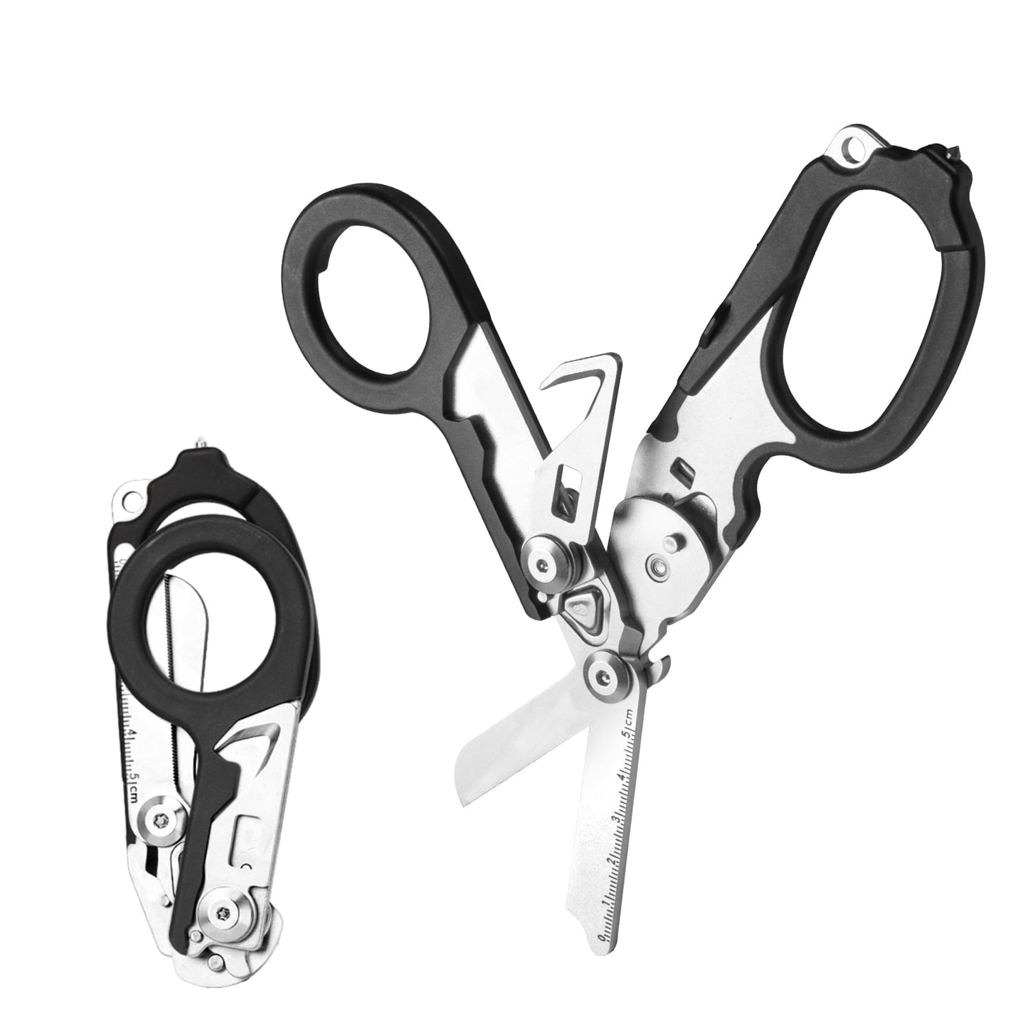 6-in-1 Multifunctional Scissors, Stainless Steel Made Foldablescissors Tool for Medical Emergencies, Outdoor Camping