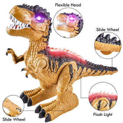 Dinosaur Toys for Boys, YCFUN Remote Control Dinosaur Tyrannosaurus Walking Robot with Lights and Sounds Toy Gifts for Children 3+