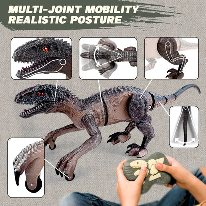 YCFUN Remote Control Dinosaur Toys for Boys Age 3-8, RC Walking Dinosaur Robot Toys with Lights and Sound for Gifts for Kids Boys Girls 3+