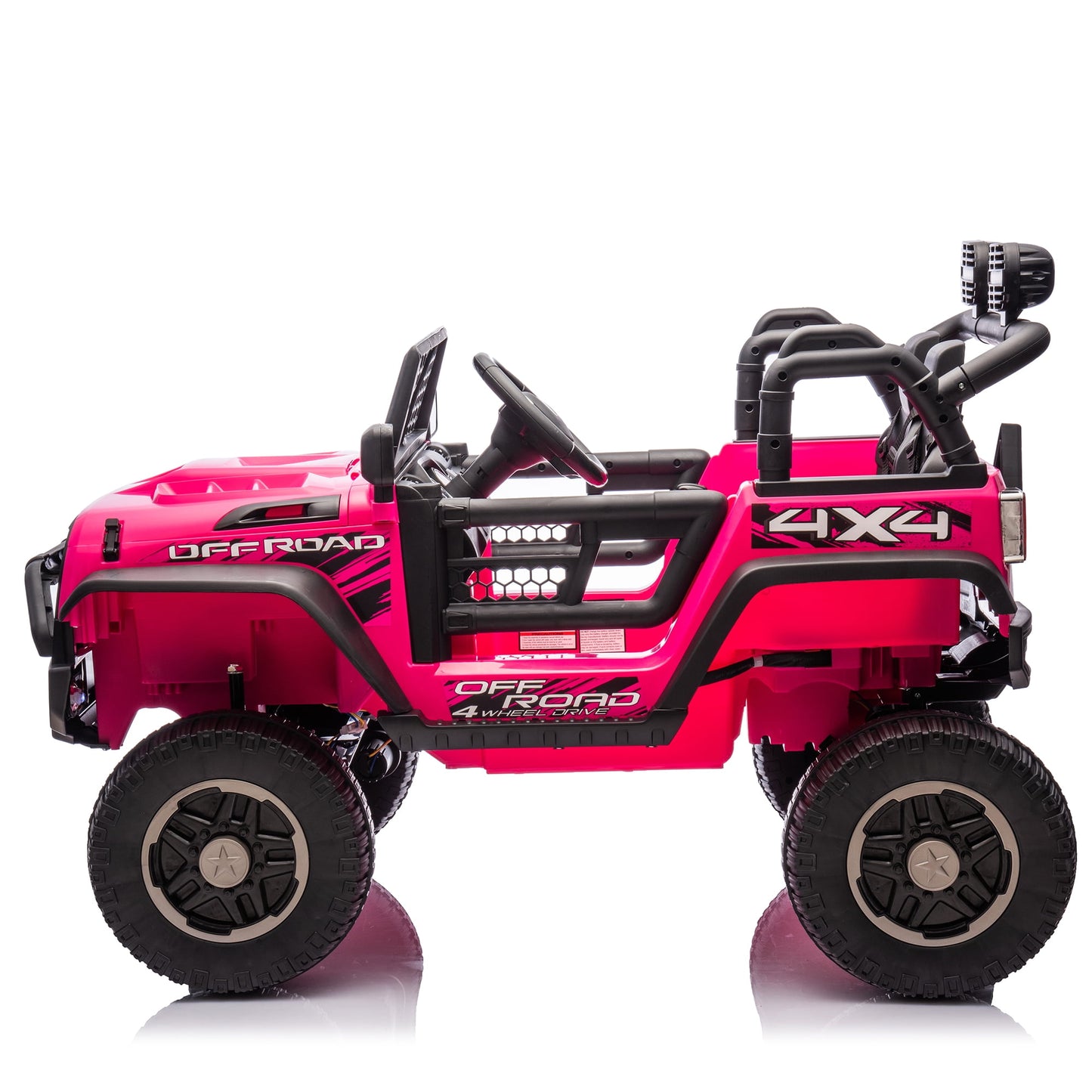 24 Volt Ride on Toys Ride on Truck Car with Remote Control, 2 Seater 400W Kids Powered Ride ons Spring Suspension, 3 Speed, Bluetooth Music, Pink