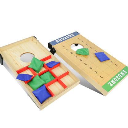 Cornhole Game Set, Toy Choi's Wooden Cornhole Board w/Bean Bag for Toss Game & Tabletop Bowling Game, Yard Toss Game for Kids & Family