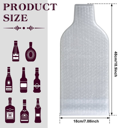 4Pcs Wine Bags for Travel Reusable Wine Bottle Protector Bags for Airplane Travel Double Inner Bubble Wrap Wine Sleeves for Luggage Suitcase