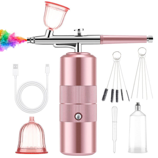 Airbrush for Nails Portable Airbrush Kit, High-Pressure Rechargeable Air Brush Spray Machine -Wireless Air Brush for Barber, Nail Art, Cake Decor, Makeup, Model Painting