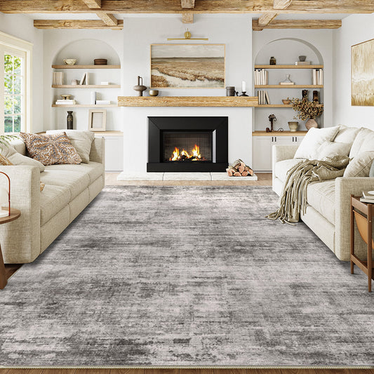 BERTHMEER 5'x7' Area Rugs for Living Room Bedroom Dining Room Farmhouse Gray Modern Abstract Contemporary Rugs Machine Washable non-slip