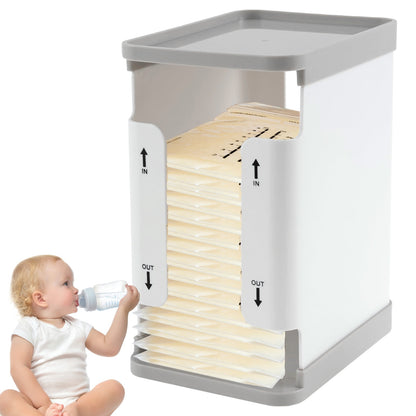 Breastmilk Freezer Organizer 1700ml Breast Milk Storage Organizer Reusable Breast Milk Storage Tower First in First Out Breastmilk Bag Organizer for Freezing Breastmilk Freezer