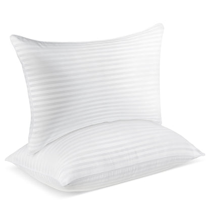 COOKEY Bed Pillows Queen Size Set of 2,Hotel Collection Pillow for Back, Stomach or Side Sleepers