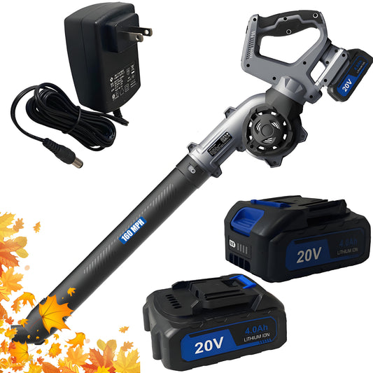 COOKEY 20V Cordless Leaf Blower with 4.0AH Battery,160CFM,Garden Electric Cleaning Tools