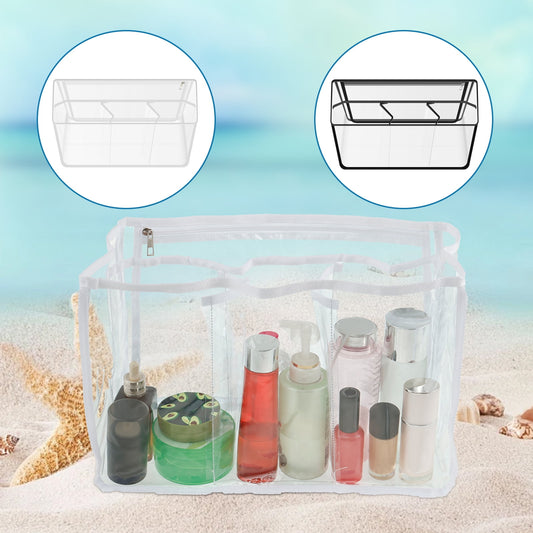 Clear Beach Bag Organizer Accessories for Bogg Bag X Large Waterproof Insert Divider Pouch PVC Storage Bag Clear Organizer Bags Clear Insert Divider Liner Bag