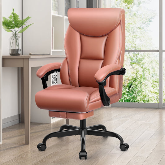 Coolhut Executive Office Chair, Big and Tall Office Chair 500LBS Wide Seat Ergonomic Computer Desk Chair High Back Executive Leather Chair Adjustable Task Chair Lumbar Back