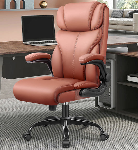 Coolhut Executive Office Chair, Big and Tall Office Chair 500LBS Wide Seat Ergonomic Computer Desk Chair High Back Executive Leather Chair Adjustable Task Chair Lumbar Back