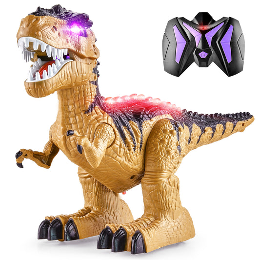 Dinosaur Toys for Boys, YCFUN Remote Control Dinosaur Tyrannosaurus Walking Robot with Lights and Sounds Toy Gifts for Children 3+