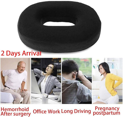 Donut Pillow for Tailbone Pain Bed Sore,Hemorrhoid Pillow Seat Cushion for Long Sitting Butt Pressure Relief Postpartum Post Surgery, Memory Foam Coccyx Cushions Doughnut Pillow