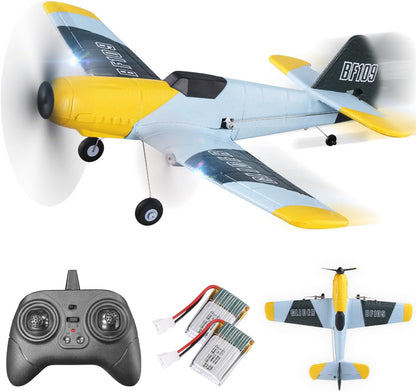 YCFUN Drones for Kids, 3 Channel RC Plane with 6-Asix Gyro RC Helicopter Airplane for Beginners Age 8+w/ LED Lights