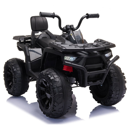 24V 2 Seater Ride on Toys ATV for Kids 400W 4-Wheeler Quad w/ MP3 LED Lights Music, Black