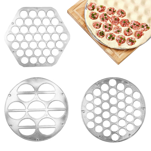 Wekvgz 3pcs Russian Dumpling Maker Aluminum Alloy Pelmeni Maker Rustproof Ravioli Maker 37 Holes 14 Holes Dumpling Pelmeni Mold for Dumplings Pies Wontons Fruit Pies