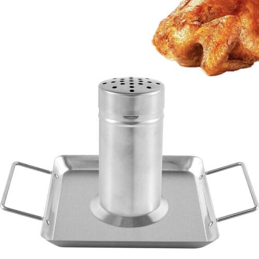 Wekvgz Beer Can Chicken Holder Stainless Steel Beer Can Chicken Roaster Stand Outdoor Turkey Roaster Rack Removable BBQ Rack Barbeque Accessories for Grill Oven or Smoker