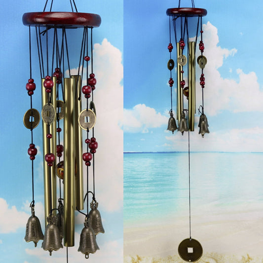 Wekvgz Wind Chimes for Outside Tubes Bells Copper Wind Chime Retro Bronze Hanging Decoration Feng Shui Lucky Wind Bell Memorial Wind Chimes for Garden Patio Window Yard