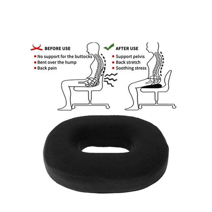 Donut Pillow for Tailbone Pain Bed Sore,Hemorrhoid Pillow Seat Cushion for Long Sitting Butt Pressure Relief Postpartum Post Surgery, Memory Foam Coccyx Cushions Doughnut Pillow