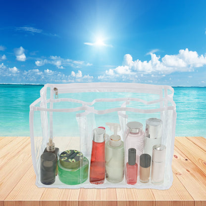 Clear Beach Bag Organizer Accessories for Bogg Bag X Large Waterproof Insert Divider Pouch PVC Storage Bag Clear Organizer Bags Clear Insert Divider Liner Bag for Beach Bag Fits Various Storage Needs