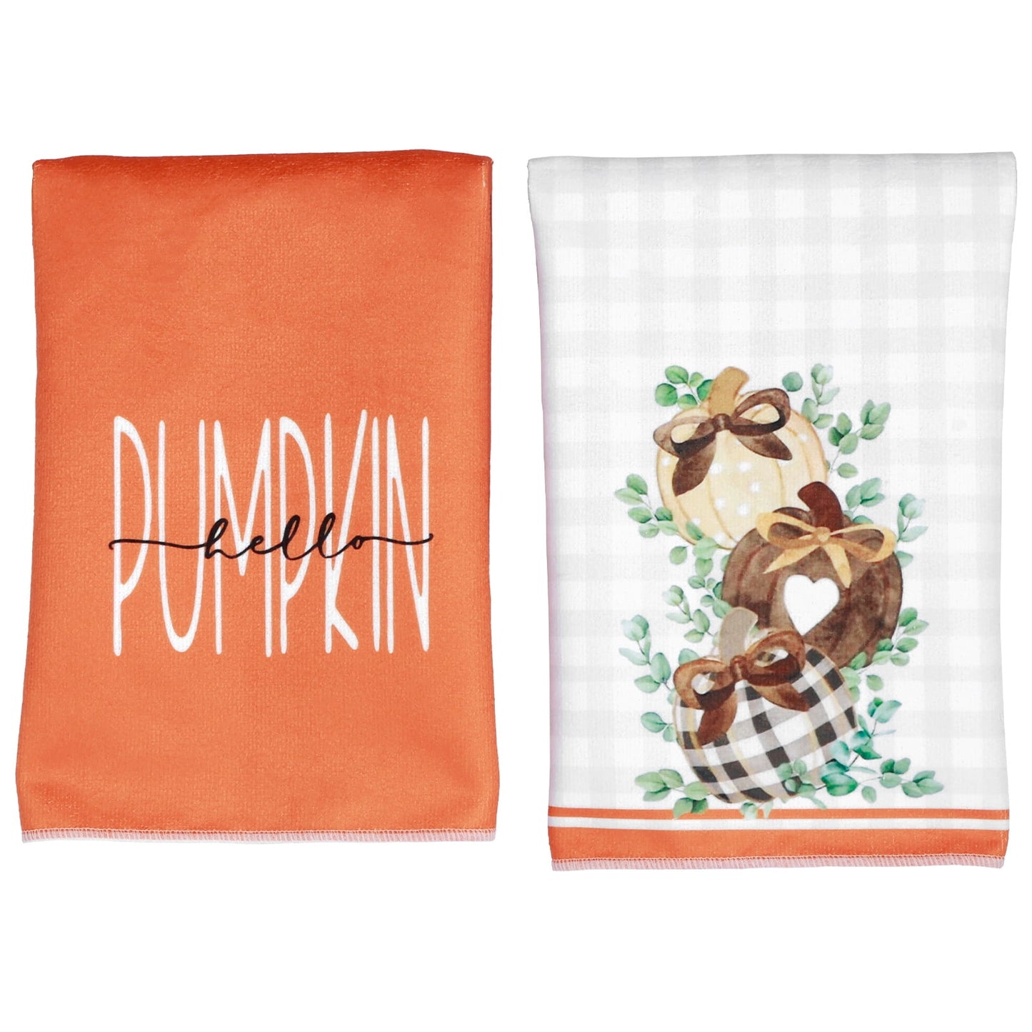 4Pcs Fall Kitchen Towels Pumpkin Fall Dish Towels Microfibre Flour Sack Towels Autumn Dish Towels Seasonal Hand Towels Thanksgiving Pumpkin Decor Fall Harvest Decor for Home