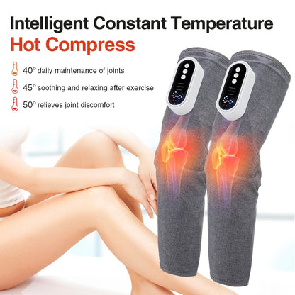 Cordless Leg Compression Massager, Calf Thigh Massager Compression Heat with 3 Intensities, 3 Modes, 3 Hot Compress for Relax Muscles, Relieve Fatigue, 1800mAh Battery USB Charging