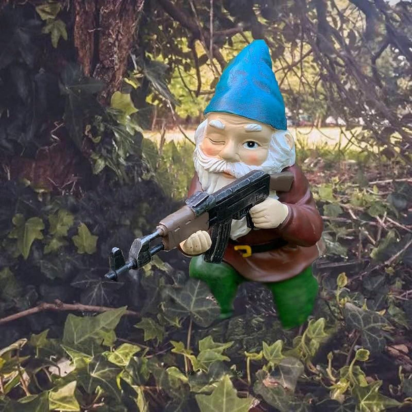 BUGHUT Garden Gnome Statues, Tactical Gnome Decor for Patio, Yard, Lawn