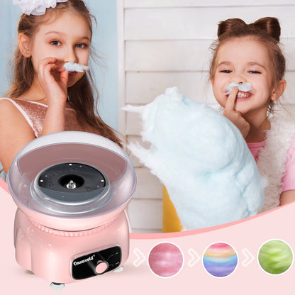 Cotton Candy Machine,Pink Cotton Candy Maker for Kids Adults 500W Candy Floss Sugar Maker Machine Birthday Party Kids Gift