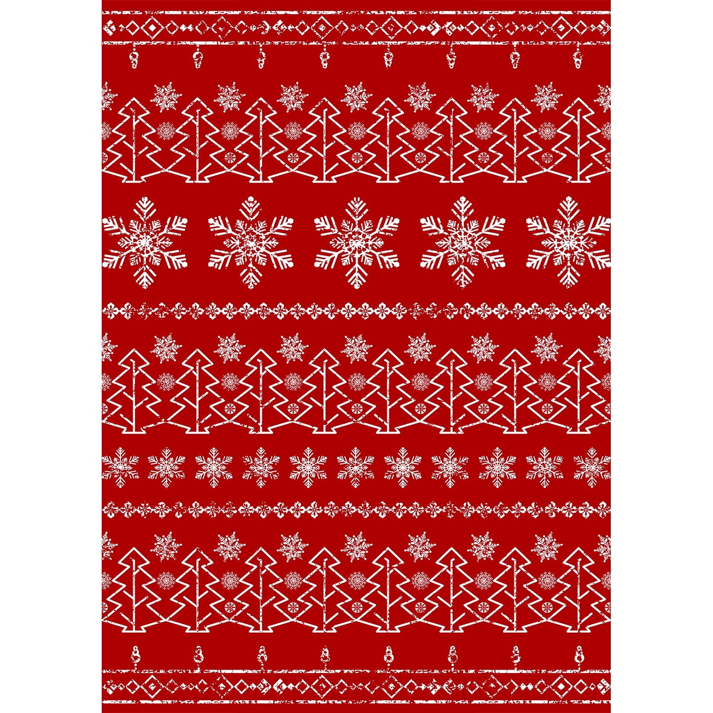 BERTHMEER Christmas Area Rug 5'X7' Red Rug Xmas Snowflake Kitchen Rug for Living Room Bedroom Dining Room Kitchen Nursery Laundry Low Pile Washable Non-slip Rug,Red