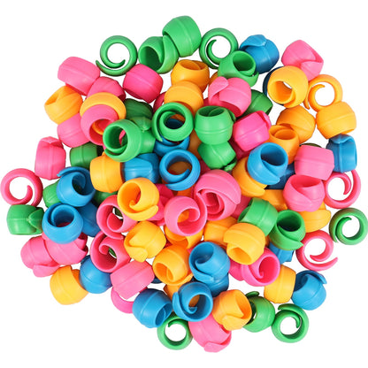 100Pcs Thread Spool Savers Spool Huggers Silicone Thread Holder Organizer Reusable Mixed Color Spool Huggers Prevent Thread Tails from Unwinding No Loose Ends for Sewing Machine